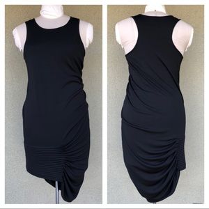 Max Azria asymmetrical black dress